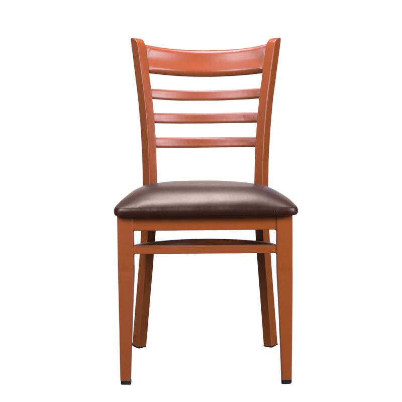 Linon Home Decor - Baxter Metal Side Chair Honey Burgundy (Set of 2) - CH153BRG02