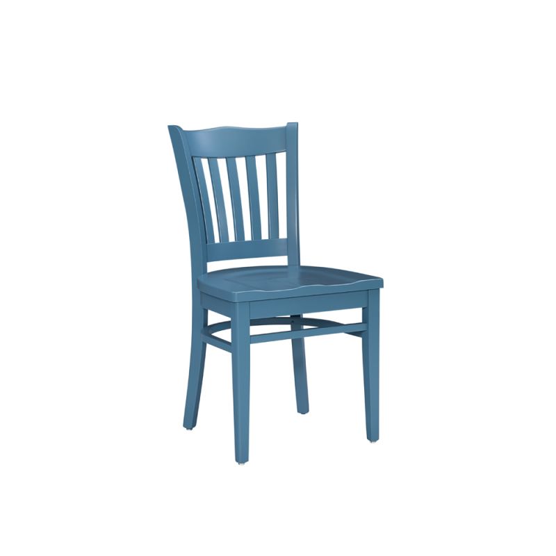 Linon Home Decor - Colette Teal Side Chair W Wood Seat (Set of 2) - CH312TEAL02ASU