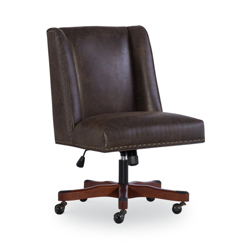 Linon Home Decor - Draper Office Chair, Brown  - OC078BRN01
