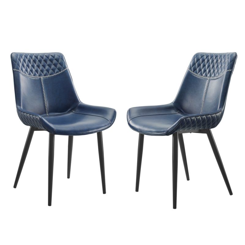 Linon Home Decor - Edler Blue Dining Chairs (Set of 2) - CH121BLU02U