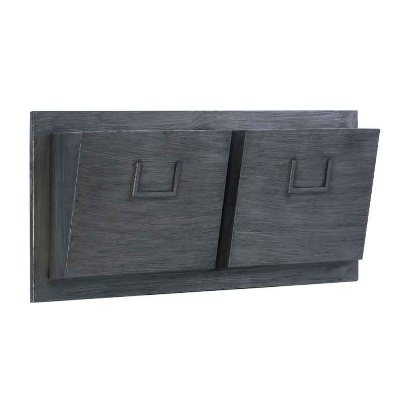 Linon Home Decor - Industrial Metal Two Slot Mailbox - Horizontal - AHW-M2SLOTH-1