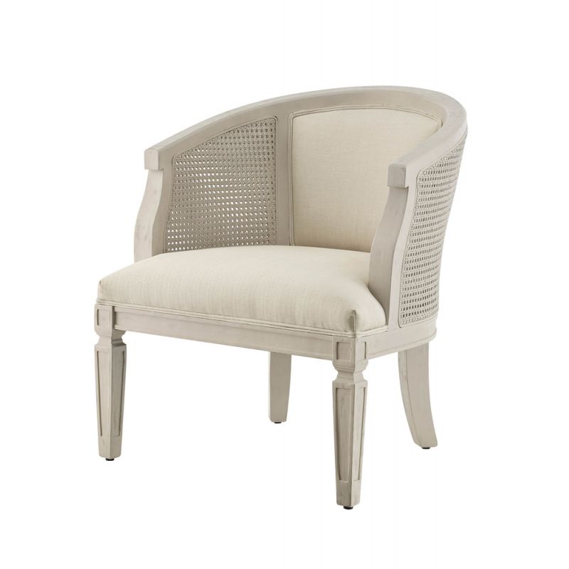 Linon Home Decor - Kensington Chair, White/White Cushion - CH093WHT01ASU