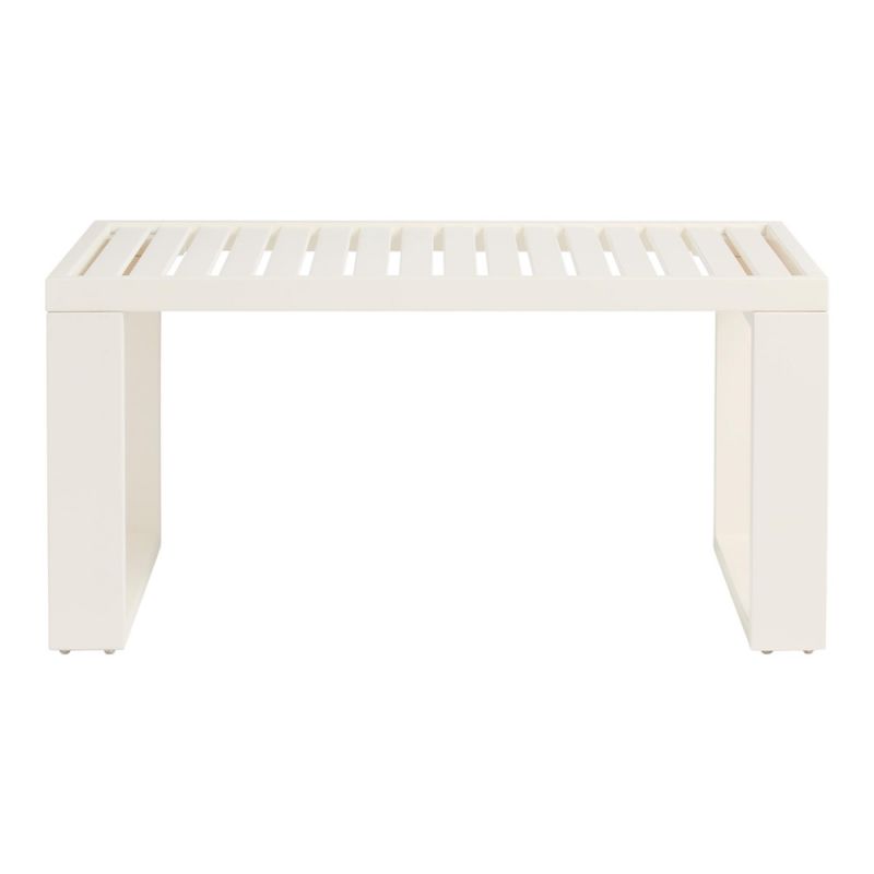Linon Home Decor - Kessler Outdoor Coffee Table, Antique White - ODCP396WHP01U
