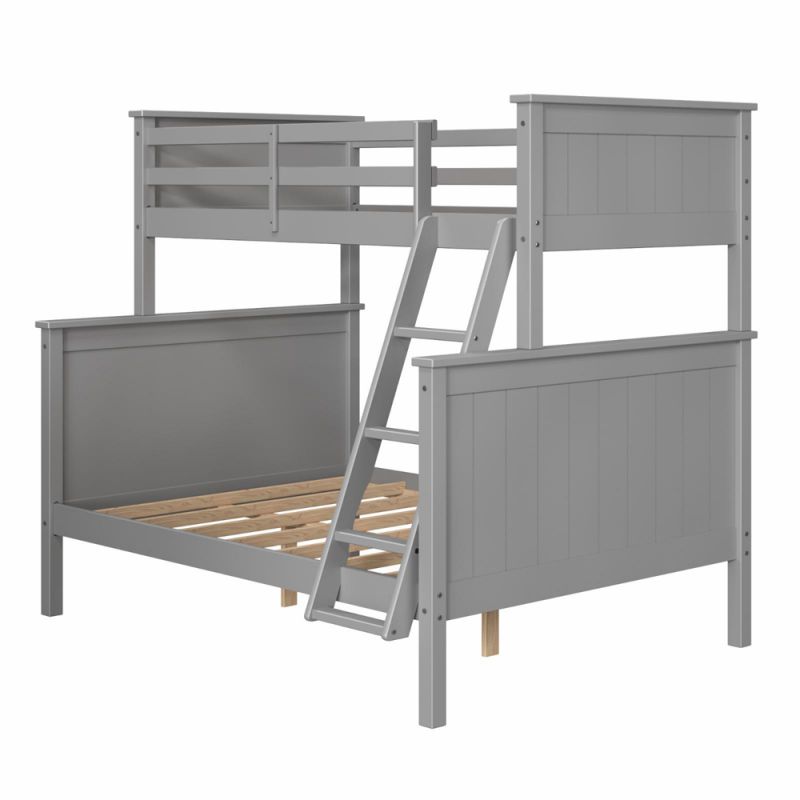 Linon Home Decor - Leah Twin Over Full Bunk Bed Gray - BB599TFGRYABU