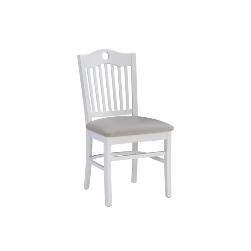 Linon Home Decor - Ragan Side Chair White W Uph Seat (Set of 2) - CH269WHTGRY02ASU