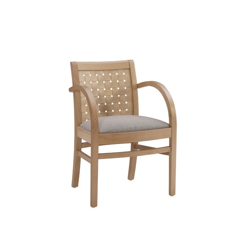 Linon Home Decor - Samantha Woven Natural Arm Chair W Uph Seat - CH280NAT01ASU
