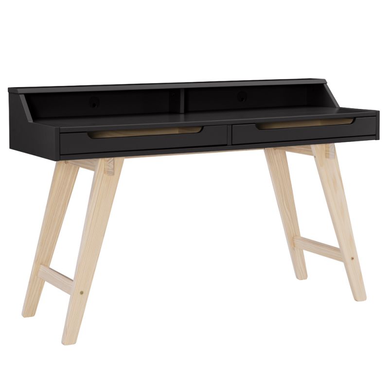 Linon Home Decor - Shivley Two Drawer Desk Black  - DK108BLK01U