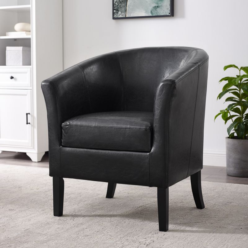 Linon Home Decor - Simon Black Club Chair - 36077BLK-01-AS-U