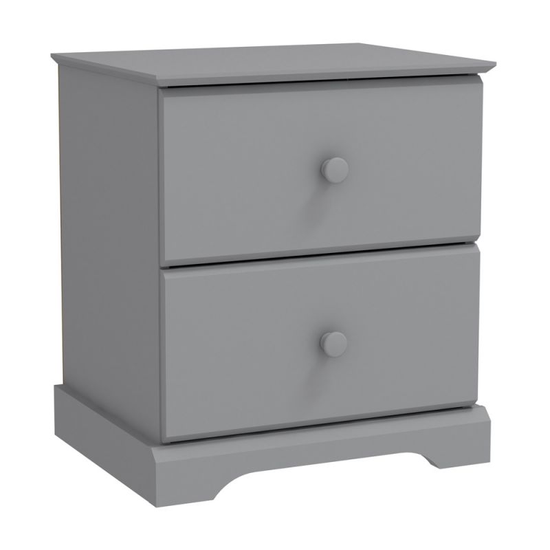 Living Essentials by Hillsdale - Campbell Wood 2 Drawer Nightstand, Gray - 2731-772