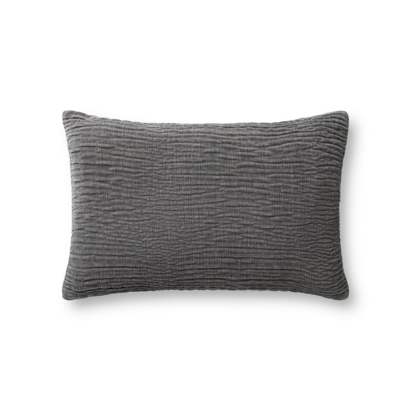 Loloi - Grey 16'' x 26'' Cover w/Down Pillow - DSETPLL0097GY00PI15