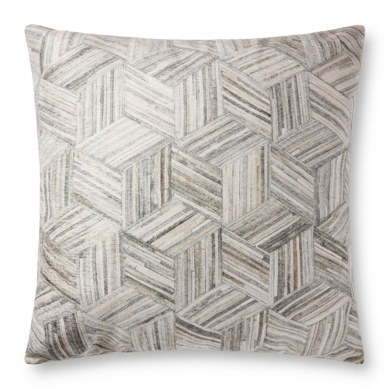 Loloi - P0901 Grey / Multi 3' x 3' Pillow - PFL1P0901GYMLPI36