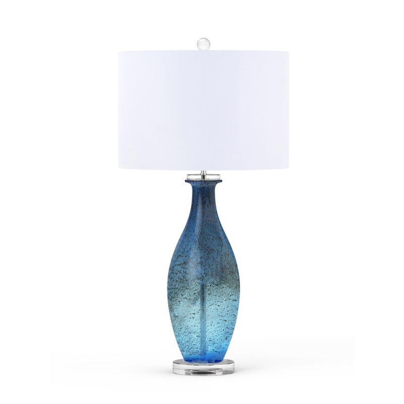 Lux Lighting - Everly 30 Blue tone Art Glass w/Crystal Base, (Set of 2) - LUX-041505-BLUE