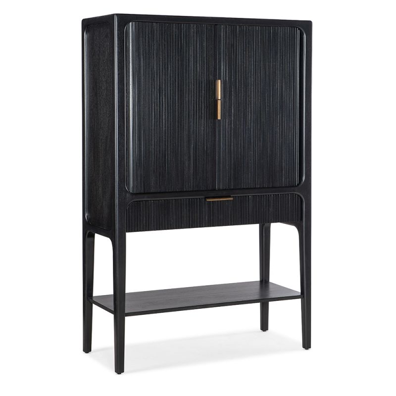 M Furnishings - Archer Tambour Cabinet - Black - M22-50330-99