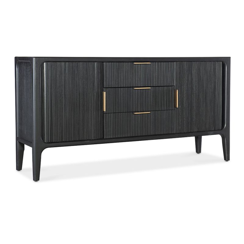 M Furnishings - Archer Tambour Sideboard - Black - M22-85410-99