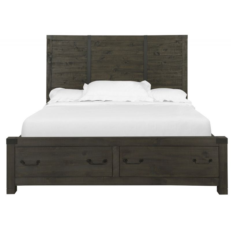 Magnussen - Abington Cal. King Panel Bed with Storage in Weathered Charcoal - B3804-75