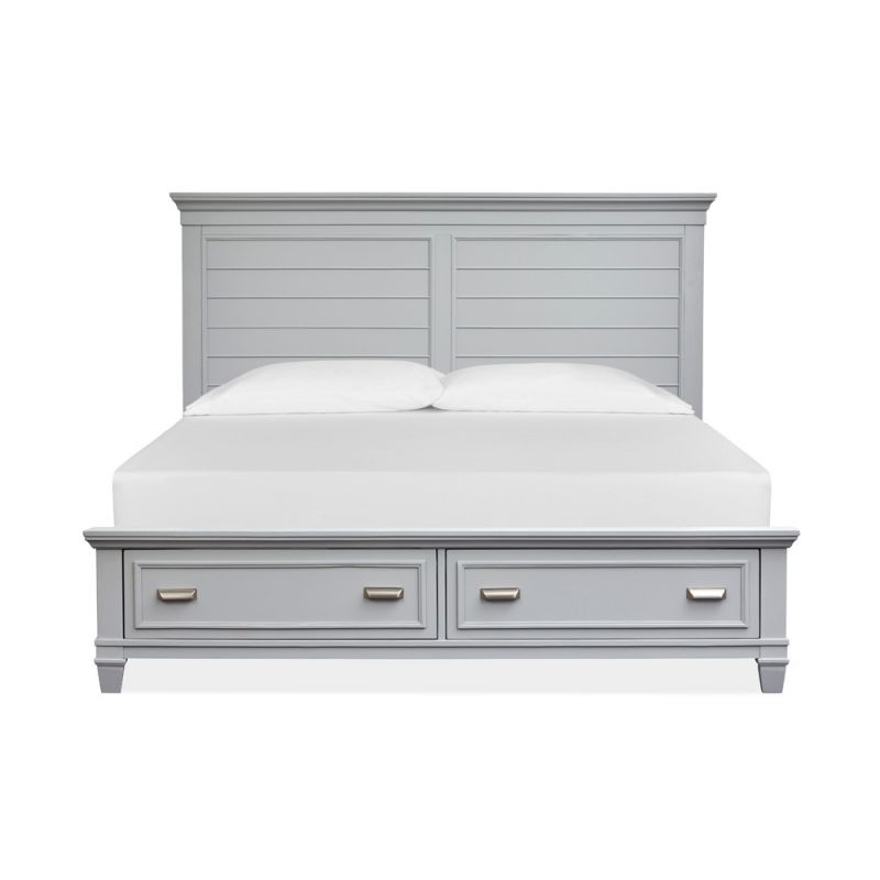 Magnussen - Charleston Complete King Panel Storage Bed - Grey - B5611-65GY