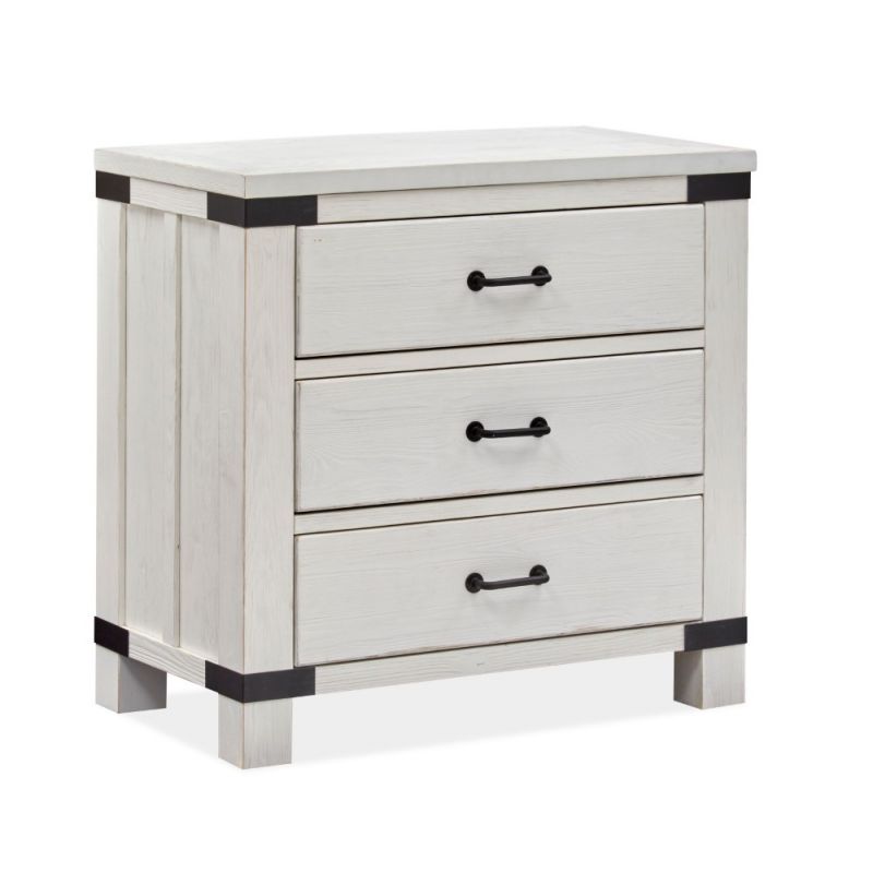 Magnussen - Harper Springs Bachelor Chest with Metal Decoration in Silo White - B5321-08