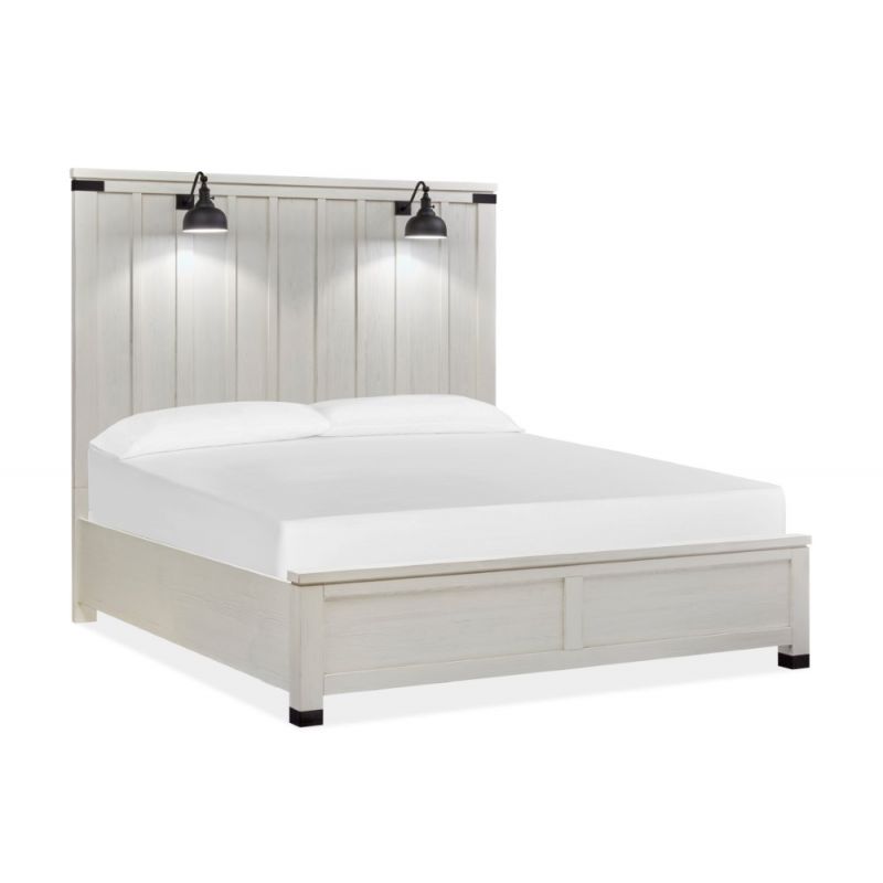 Magnussen - Harper Springs Complete Queen Panel Bed in Silo White - B5321-54