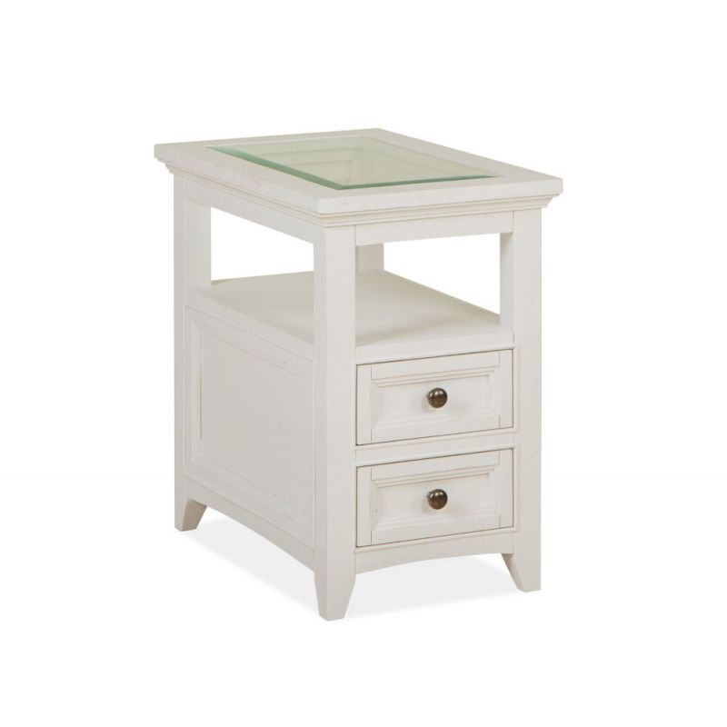 Magnussen - Heron Cove Chairside End Table in Chalk White - T4400-10