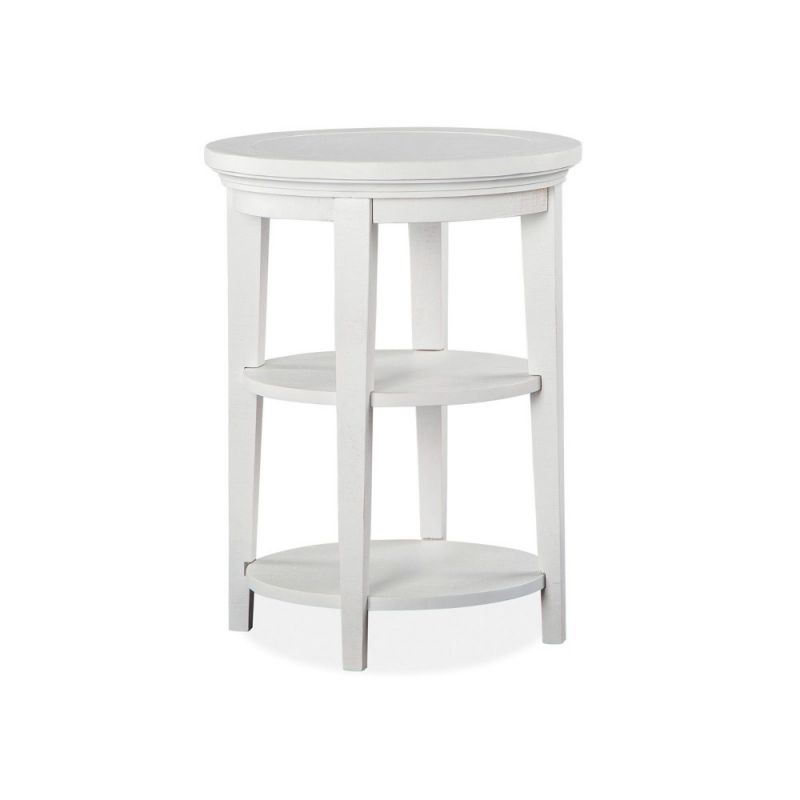 Magnussen - Heron Cove Round Accent End Table in Chalk White - T4400-35