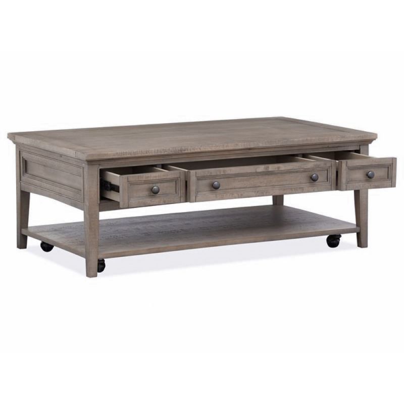 Magnussen - Paxton Place Rectangular Cocktail Table with Casters in Dovetail Grey - T4805-43