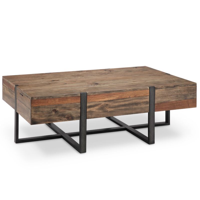 Magnussen - Prescott Modern Reclaimed Wood Rectangular Coffee Table in Rustic Honey - T4344-43