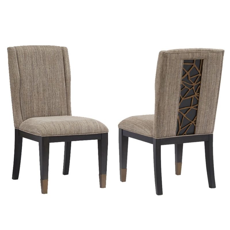 Magnussen - Ryker Upholstered Host Side Chair in Nocturn Black & Coventry Grey - (Set of 2) - D5013-66