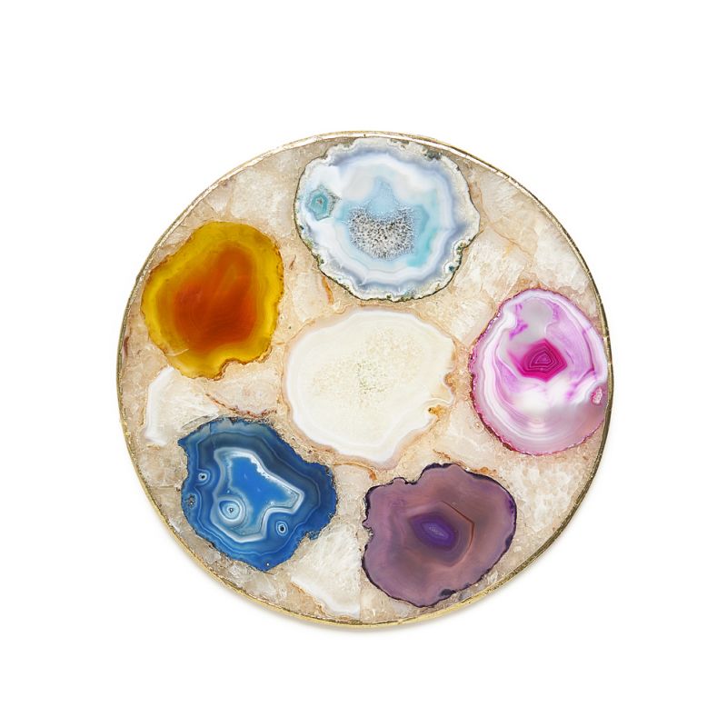 Maitland Smith - Agate Trivets With Gold Trim - 8410-12