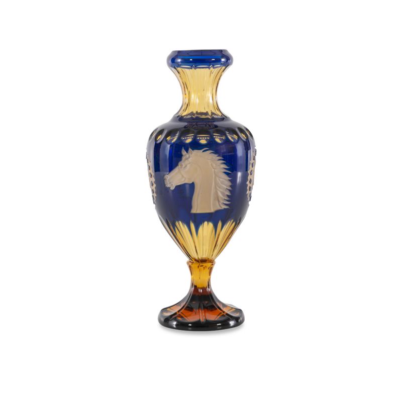 Maitland Smith - Amber And Blue Crystal Vase - 8362-21