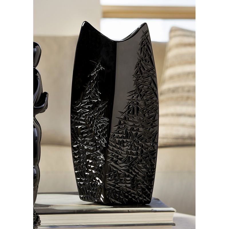 Maitland Smith - Black Crystal Vase - 8354-10