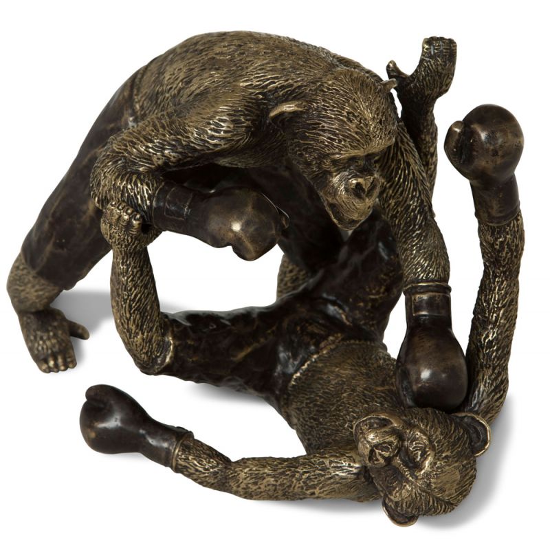 Maitland Smith - Brass Sparring Chimpanzees - 89-1801