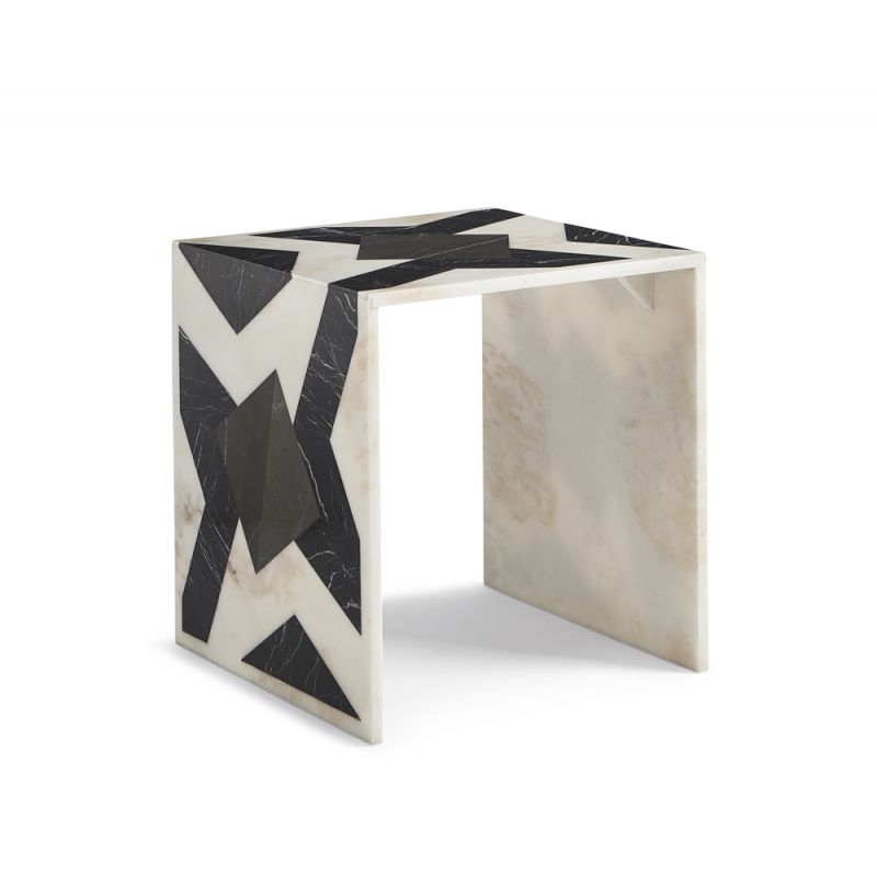 Maitland Smith - Marble Inlay Side Table - 8378-32