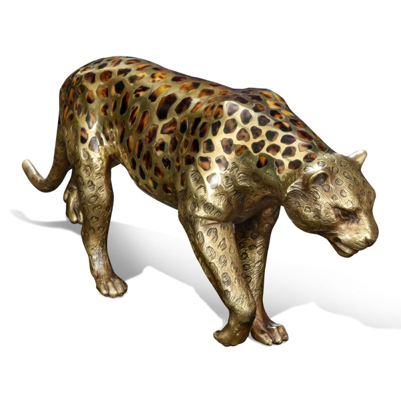 Maitland Smith - Prowling Leopard Sculpture - 89-1803