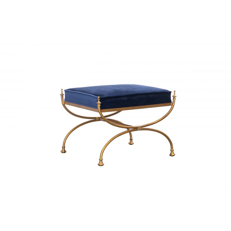 Maitland Smith - Royal Blue Courtly Bench - 8120-42-B