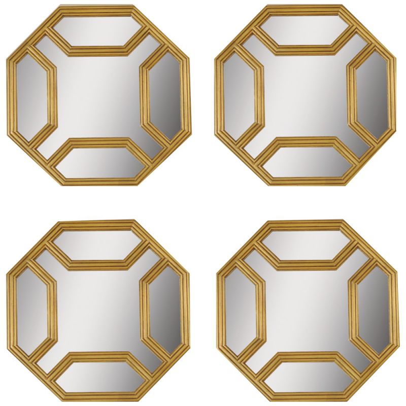 Maitland Smith - Set of Four Octagonal Gold Gilt Mirrors - 8184-28