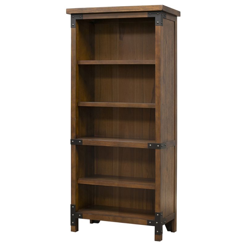 Martin Furniture - Addison Rustic Open Bookcase, Brown - IMAD3472