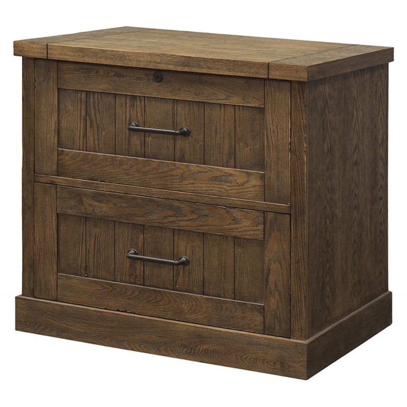 Martin Furniture - Avondale Rustic Lateral File With Locking Legal/Letter File Drawer, Brown - AE450