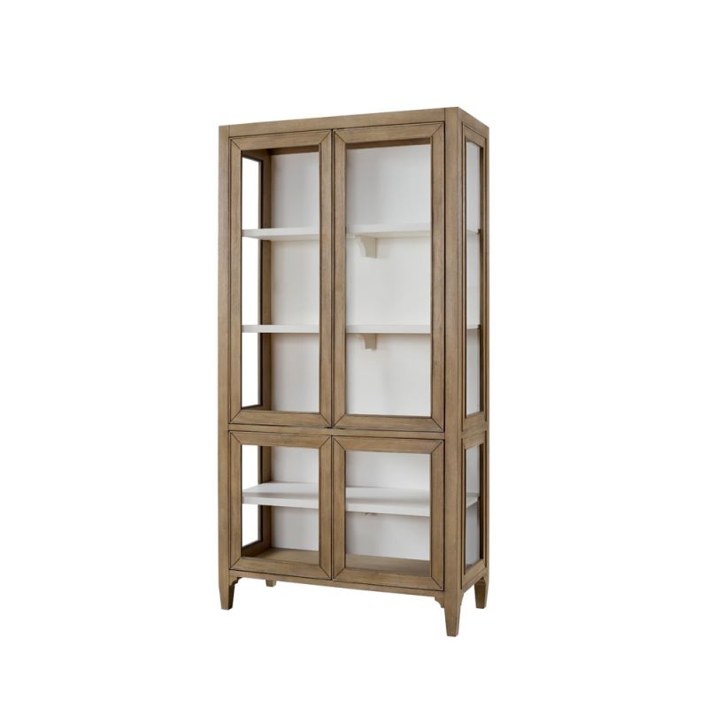 Martin Furniture - Bluff Point - Modern Wood Dining Display Cabinet, Kitchen Storage, Bookcase, Brown - IMBL4078