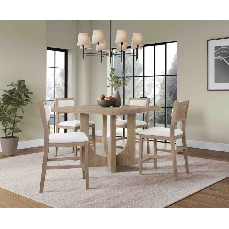 Martin Furniture - Canyon Drive - Modern Wood  Counter Height Kitchen Table with Four Chairs, Light Brown - IMCD4848KIT5