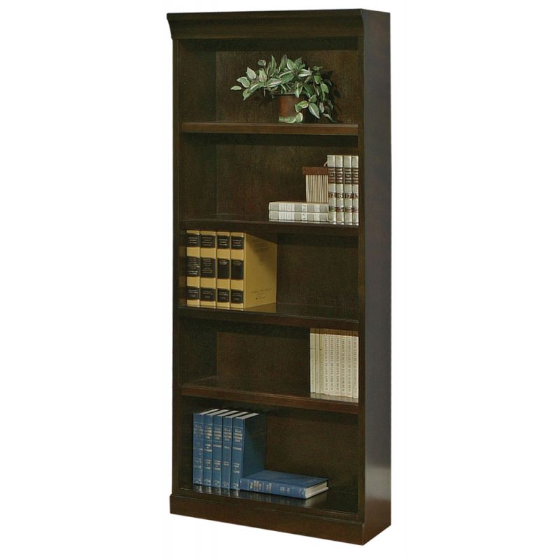 Martin Furniture - Fulton Executive Open Wood Bookcase, Brown - FL3072