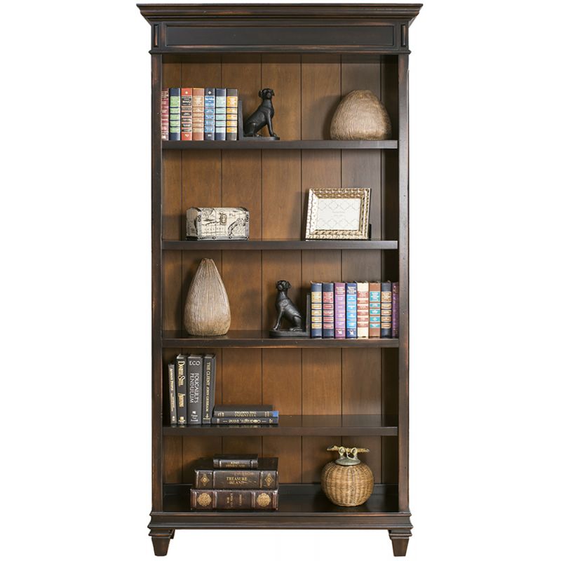Martin Furniture - Hartford Open Wood Bookcase, Black - IMHF4078
