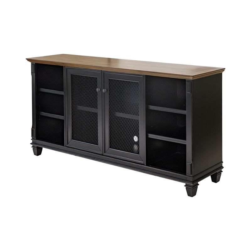 Martin Furniture - Hartford - Traditional Wood Sideboard, Dining Storage, TV Stand, Entertainment Console, Fully Assembled, Black - IMHF370