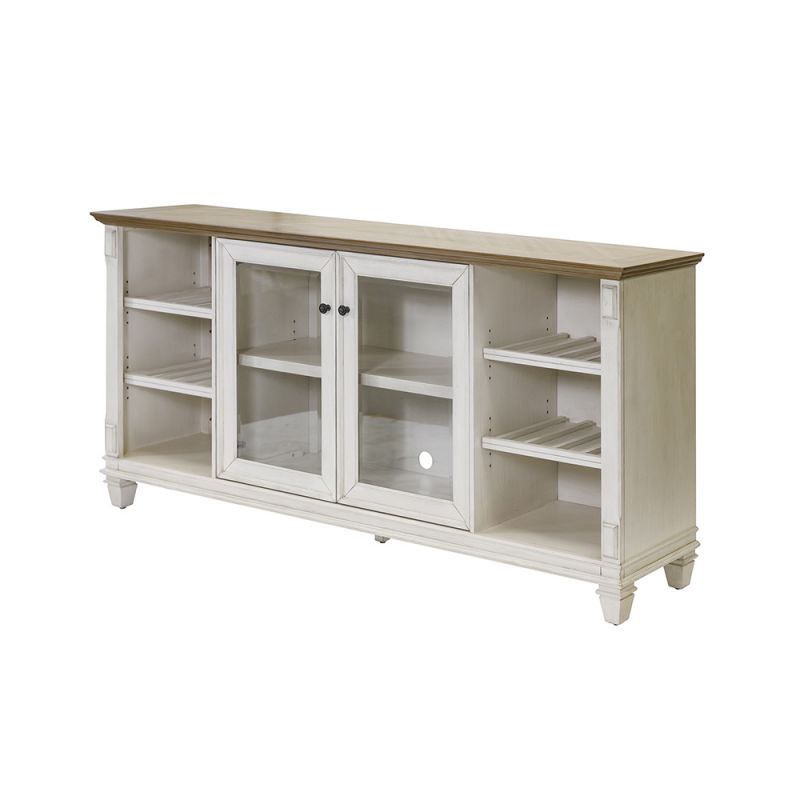 Martin Furniture - Hartford - Traditional Wood Sideboard, Dining Storage, TV Stand, Entertainment Console, Fully Assembled, White - IMHF370C