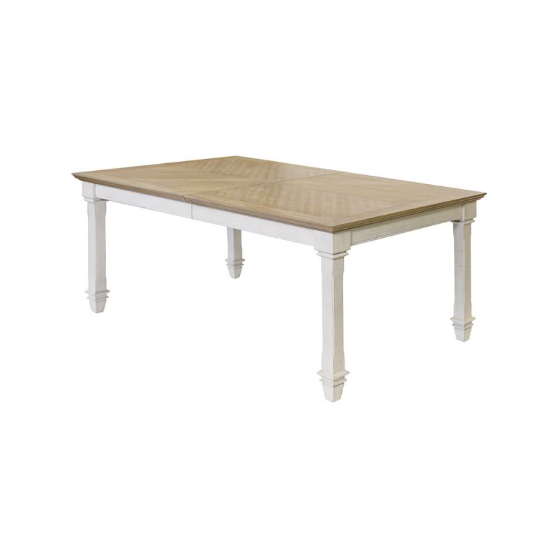 Martin Furniture - Hartford - Traditional Wood Kitchen Extension Dining Table, White - IMHF7242C