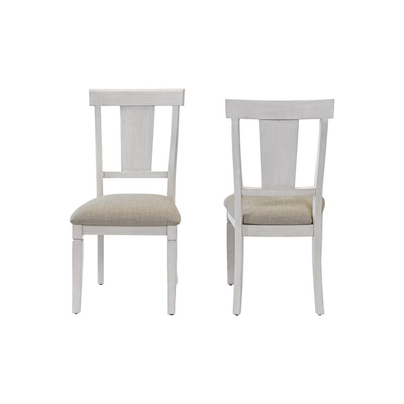 Martin Furniture - Hartford - Two Wood Traditional Kitchen Table Chairs, Dining Seats, White - IMHF70CKIT2