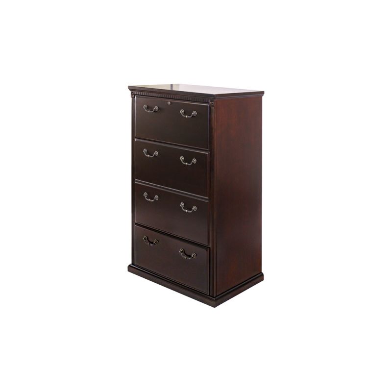 Martin Furniture - Huntington Club Four Drawer Lateral File Cabinet, Cherry - HCR454/D
