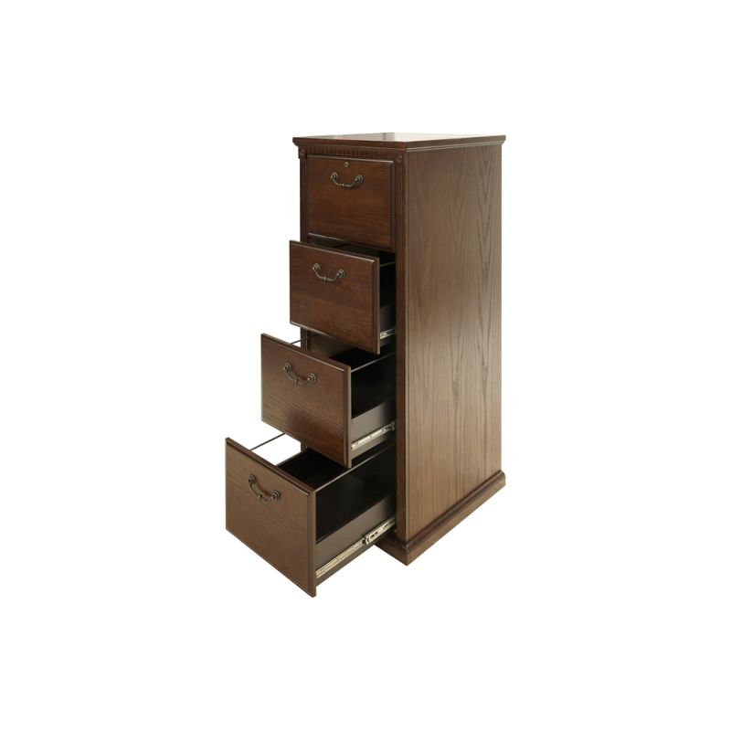 Martin Furniture - Huntington Oxford Four Drawer File Cabinet, Brown - HO204/B