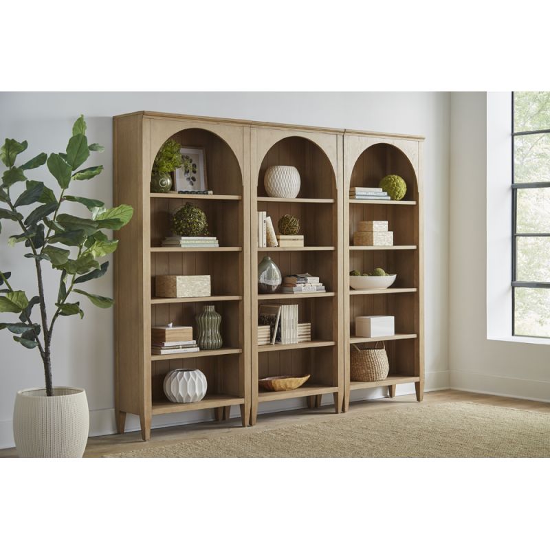 Martin Furniture - Laurel - Modern Wood Open Bookcase Wall, Office Shelving, Storage Cabinet, Light Brown - IMLR3278KIT3
