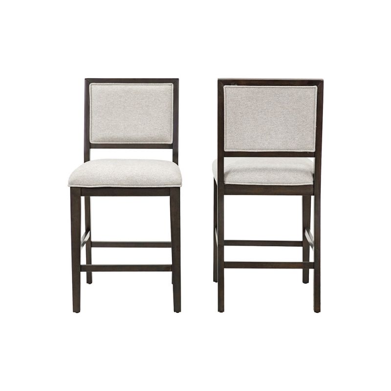 Martin Furniture - Montclair - Two Wood Modern Counter Height Kitchen Chairs, Dining Seats, Black - IMMO80KIT2