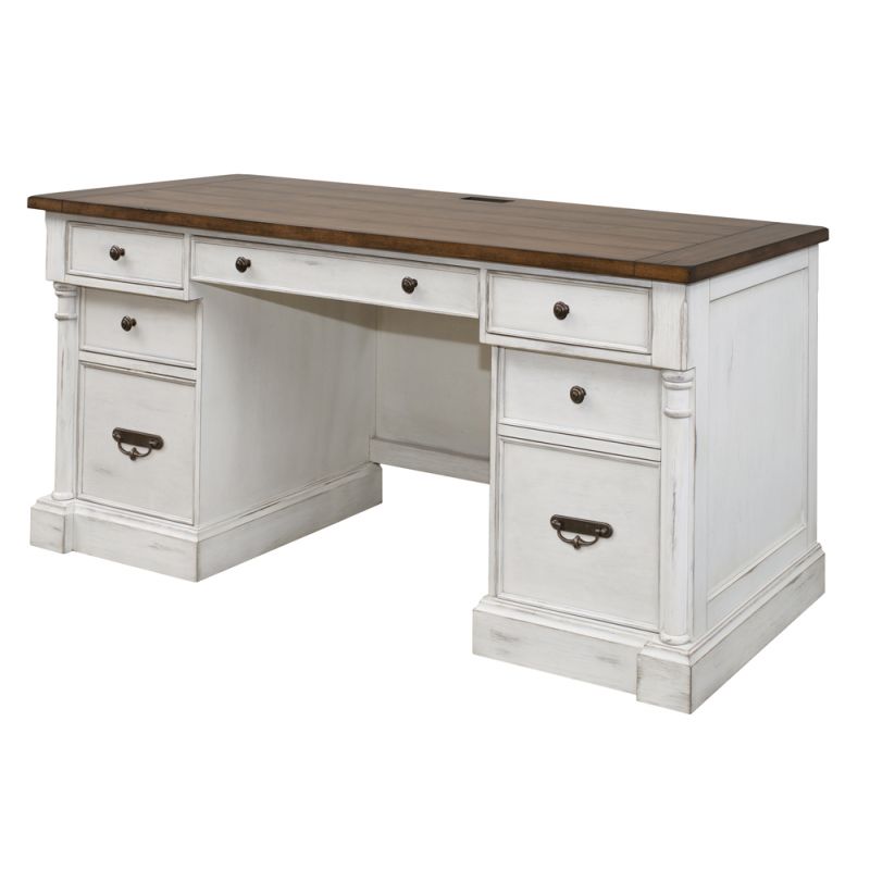 Martin Furniture - Durham Rustic Wood Credenza, White - IMDU689